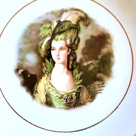 Royal Staffordshire Vintage Portrait Plate Gainsborough Porcelain 8 Inch - Picture 2 of 7